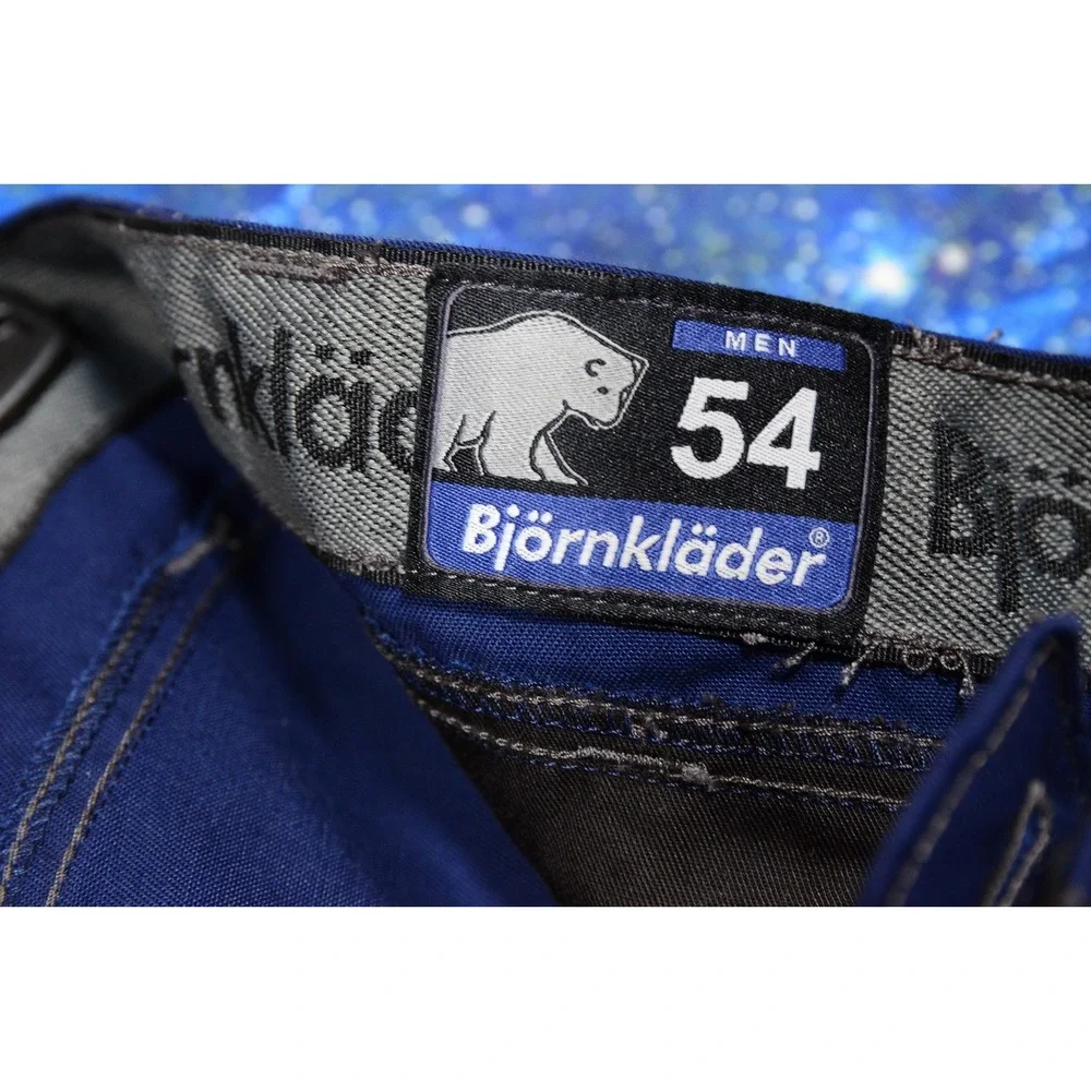 Bjornklader Shorts Mens 54 Blue Cargo Workwear Multi Pocket‎ Utility Durable